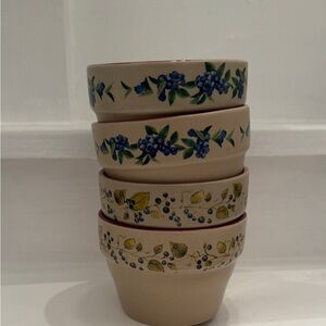 Charming Floral Ceramic Bowls Set